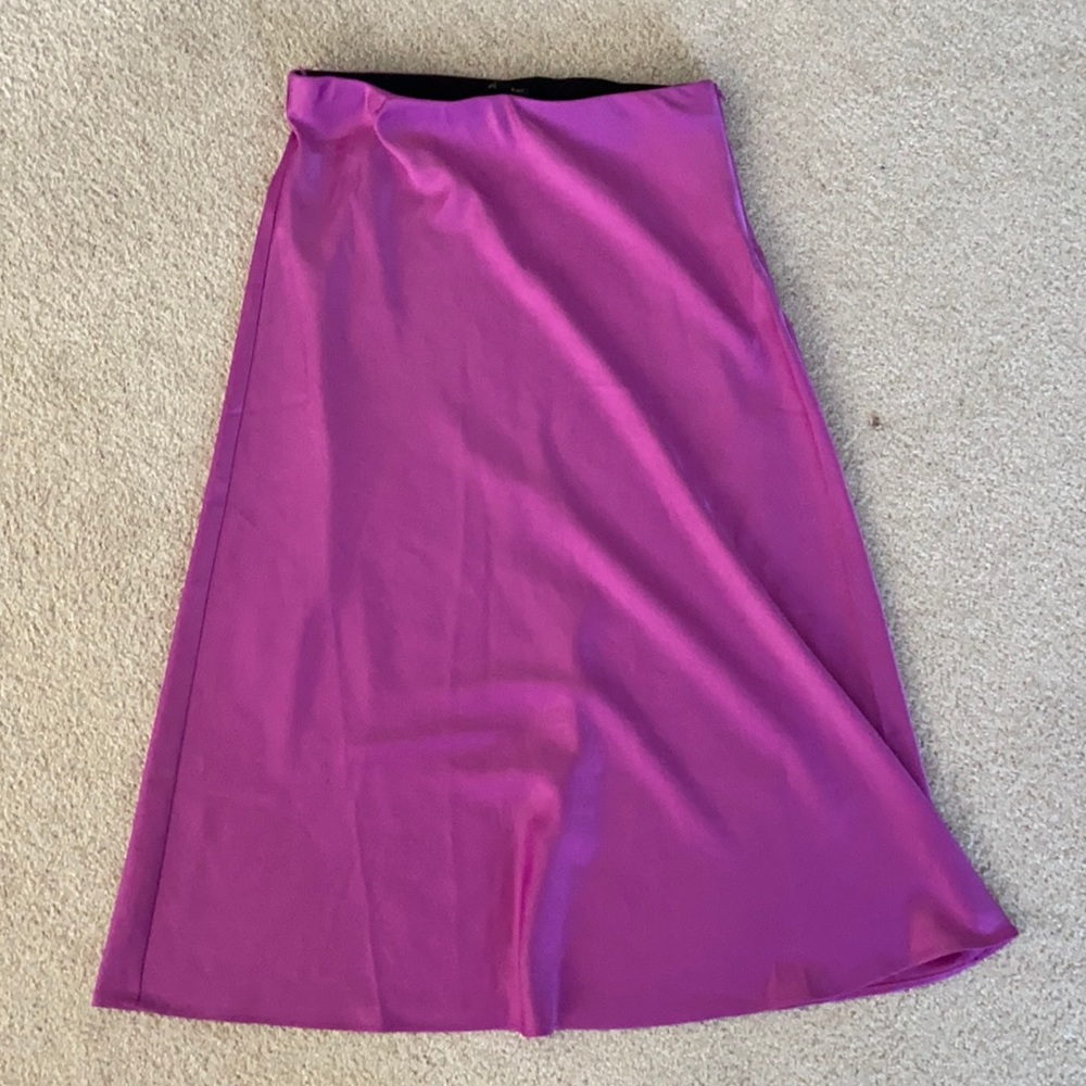 Purple Silk Maxi Skirt